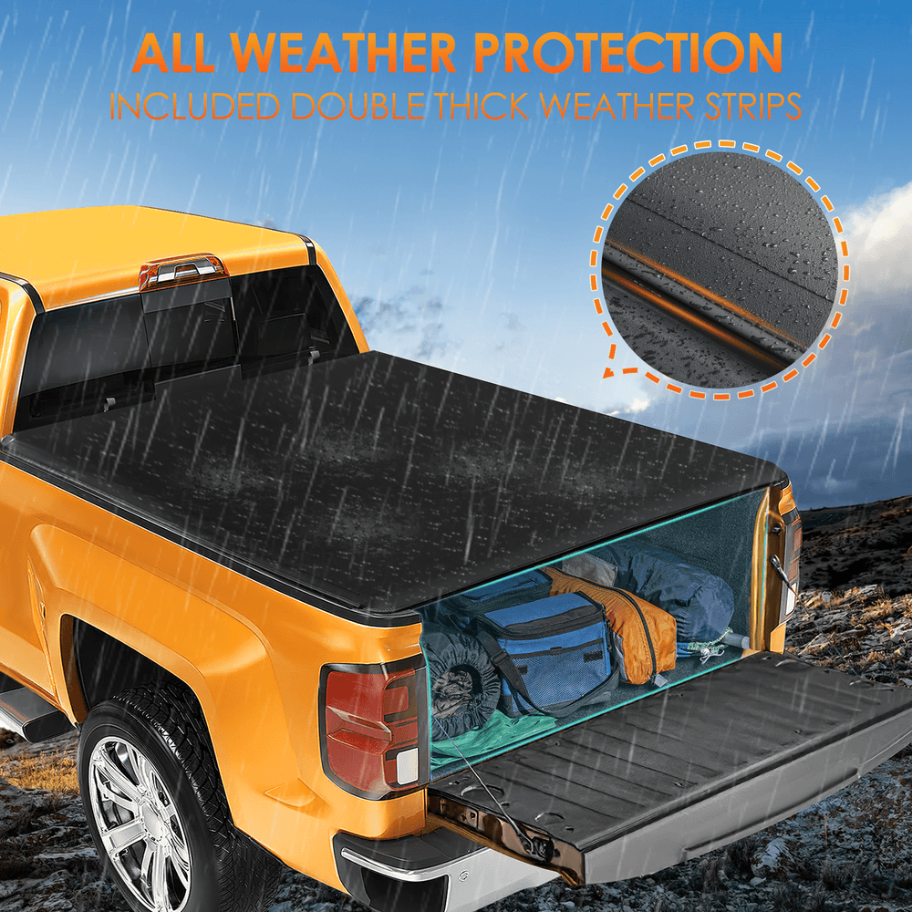 Trunk Bed Cover 6.6ft Truck Bed Cover for Chevy Silverado 1500 / GMC Sierra1500 2014 2015 2016 2017 2018