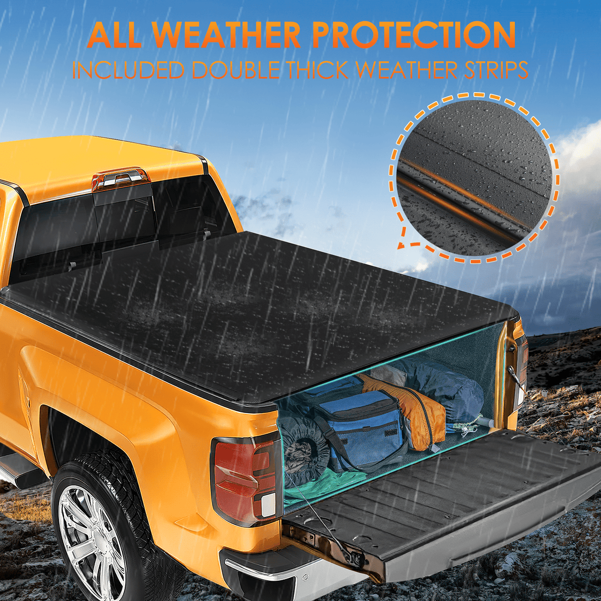 Trunk Bed Cover 6.6ft Truck Bed Cover for Chevy Silverado 1500 / GMC Sierra1500 2014 2015 2016 2017 2018