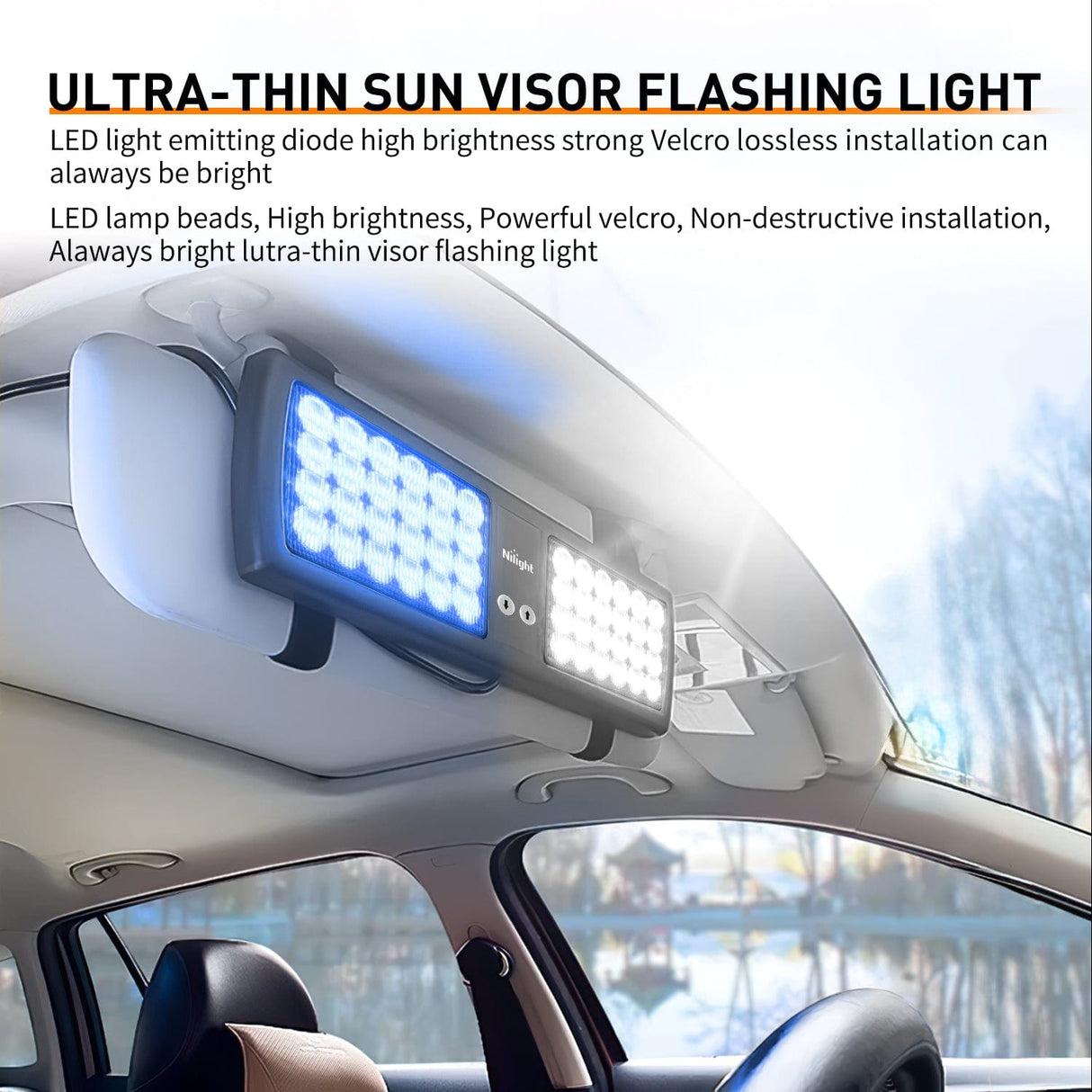 led strobe light 48 LED Blue White Emergency Warning Strobe Lights