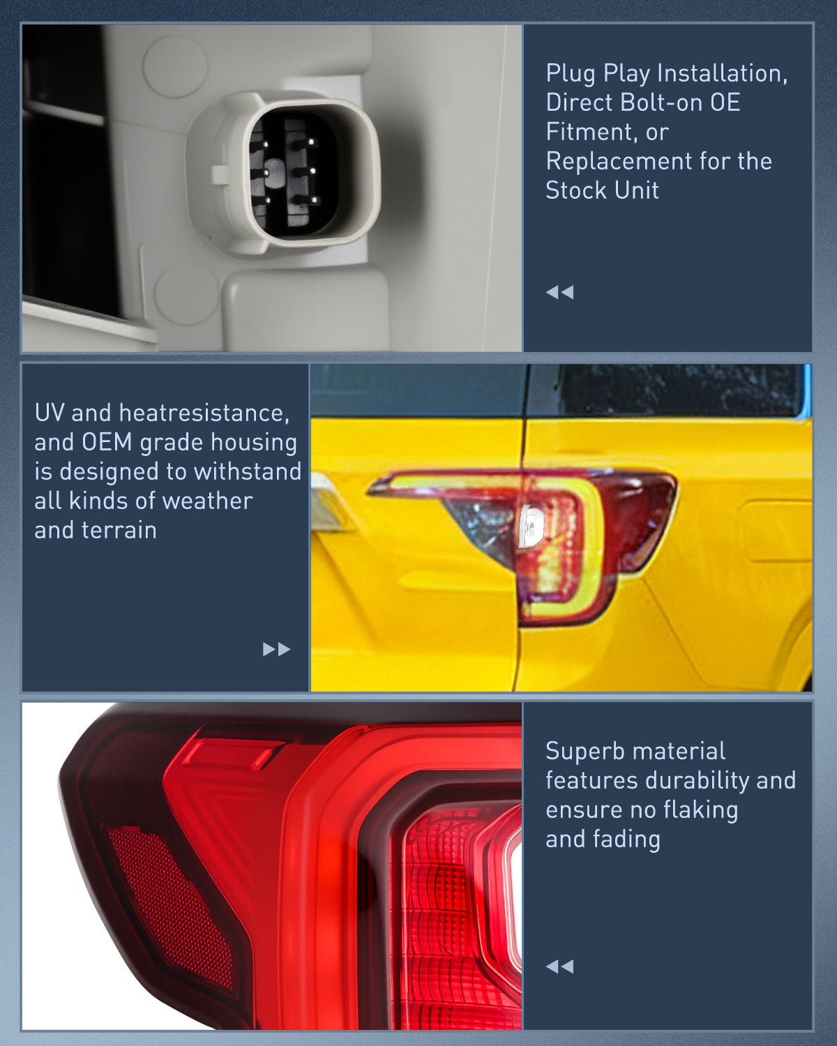 Taillight Assembly Compatible with 2020 2021 2022 2023 GMC Acadia Tail Light Replacement OE Style Passenger Side with Bulbs