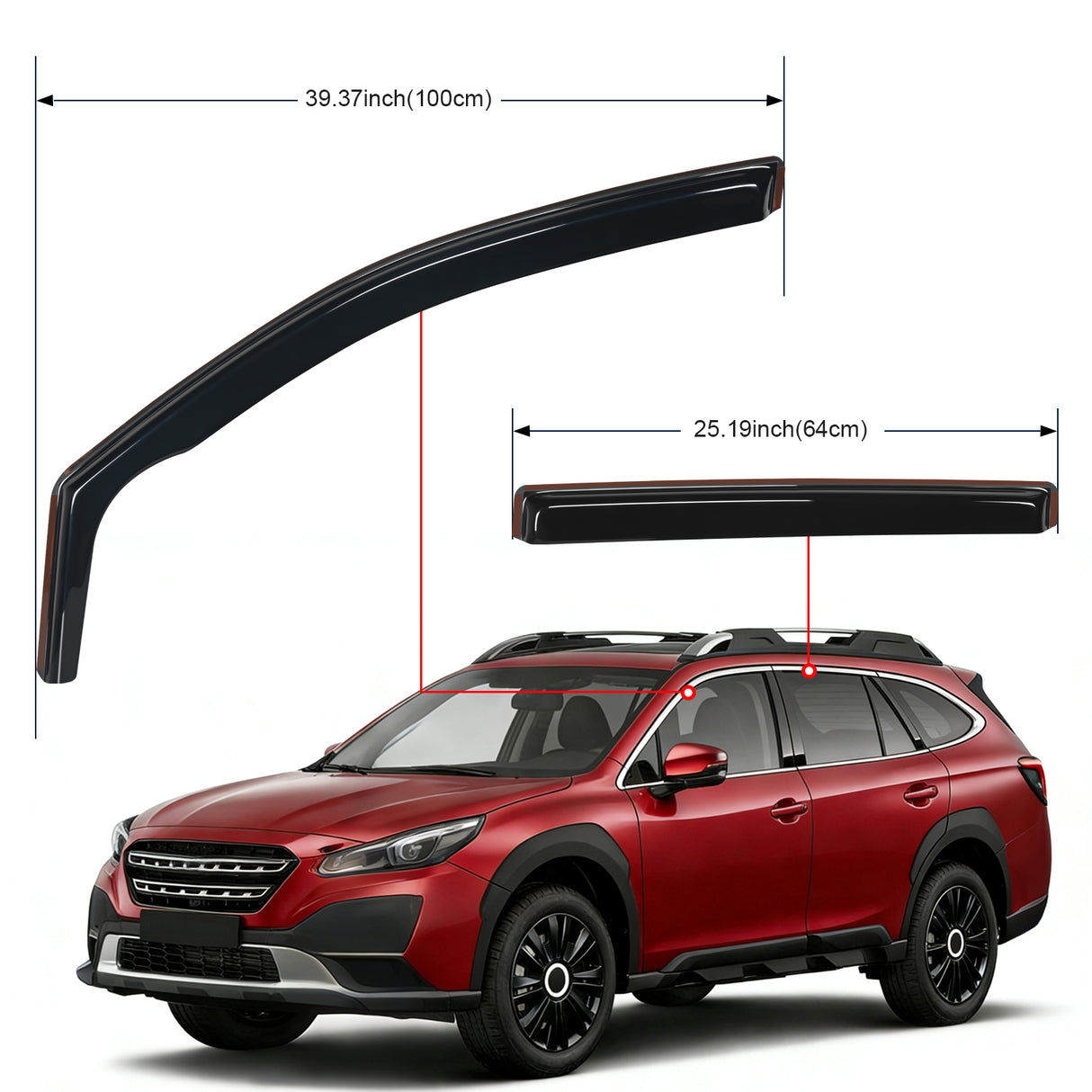 Window Rain Guards for Outback 2020 2021 2022 2023 Window Deflectors, Vent Window Visors-4 Pieces