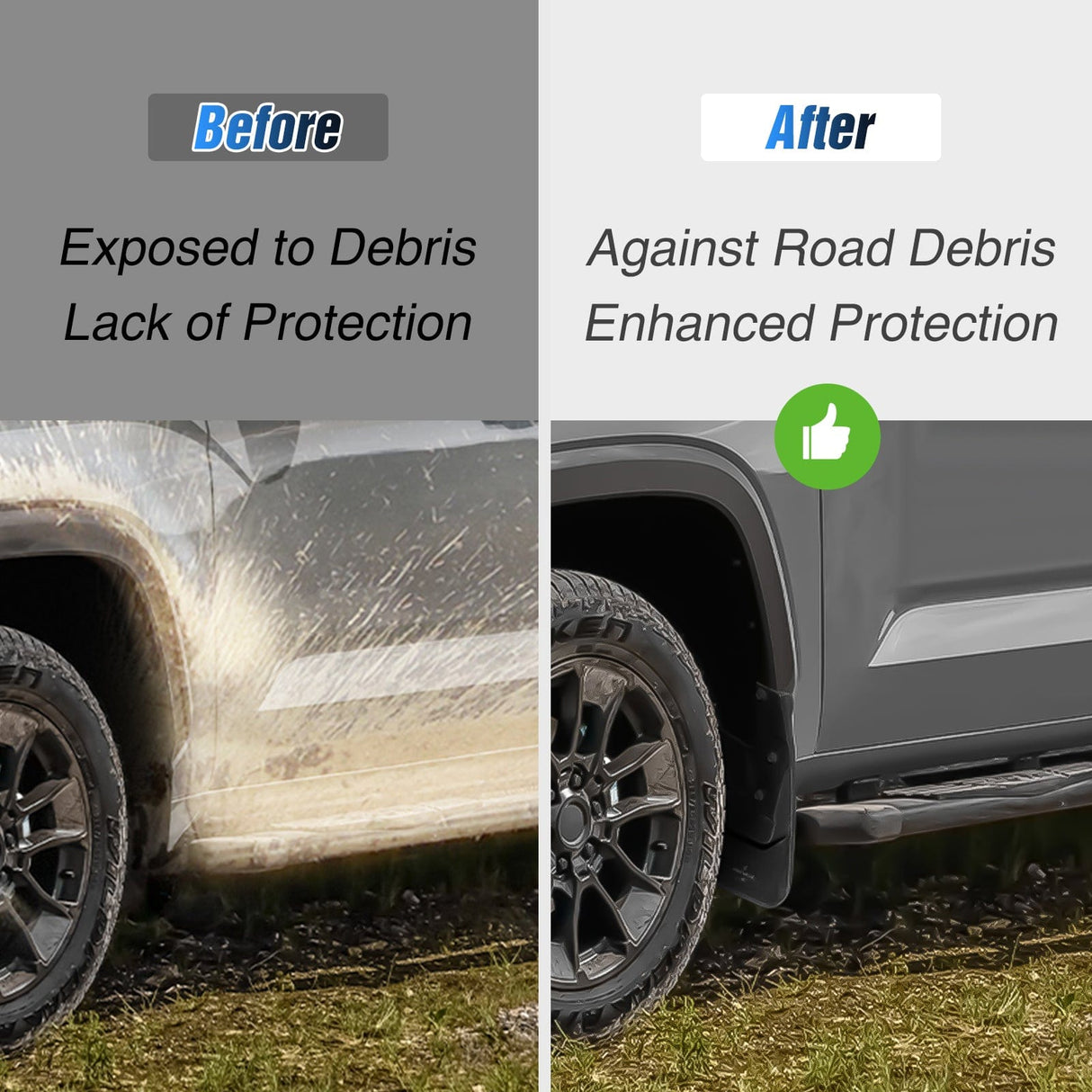 Fender Front & Rear Set Mud Flaps for Toyota Tundra 2022 2023 2024 2025