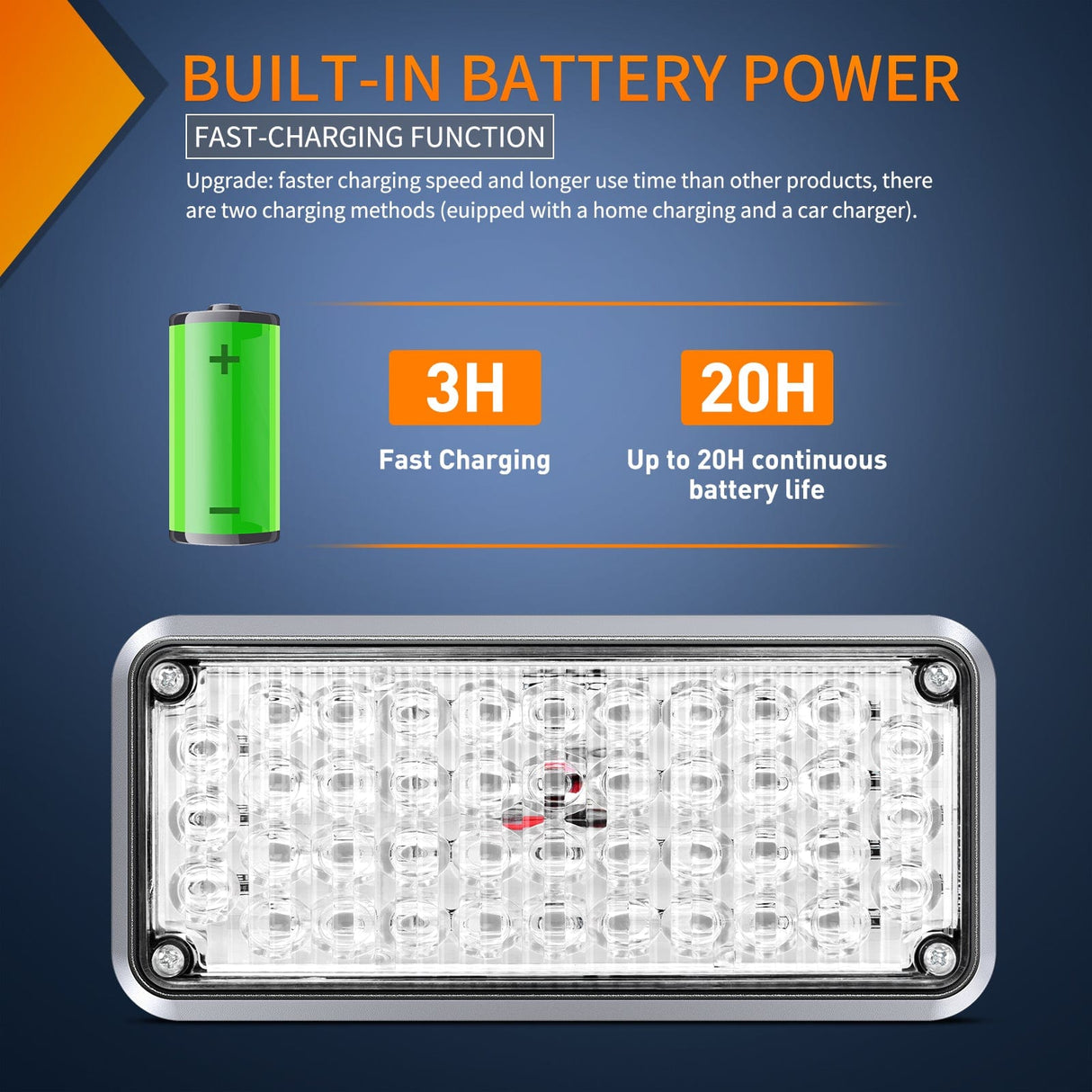 led strobe light 42LED Red Blue Wireless Magnetic Strobe Lights Surface Mount Waterproof 5 Patterns (Pair)