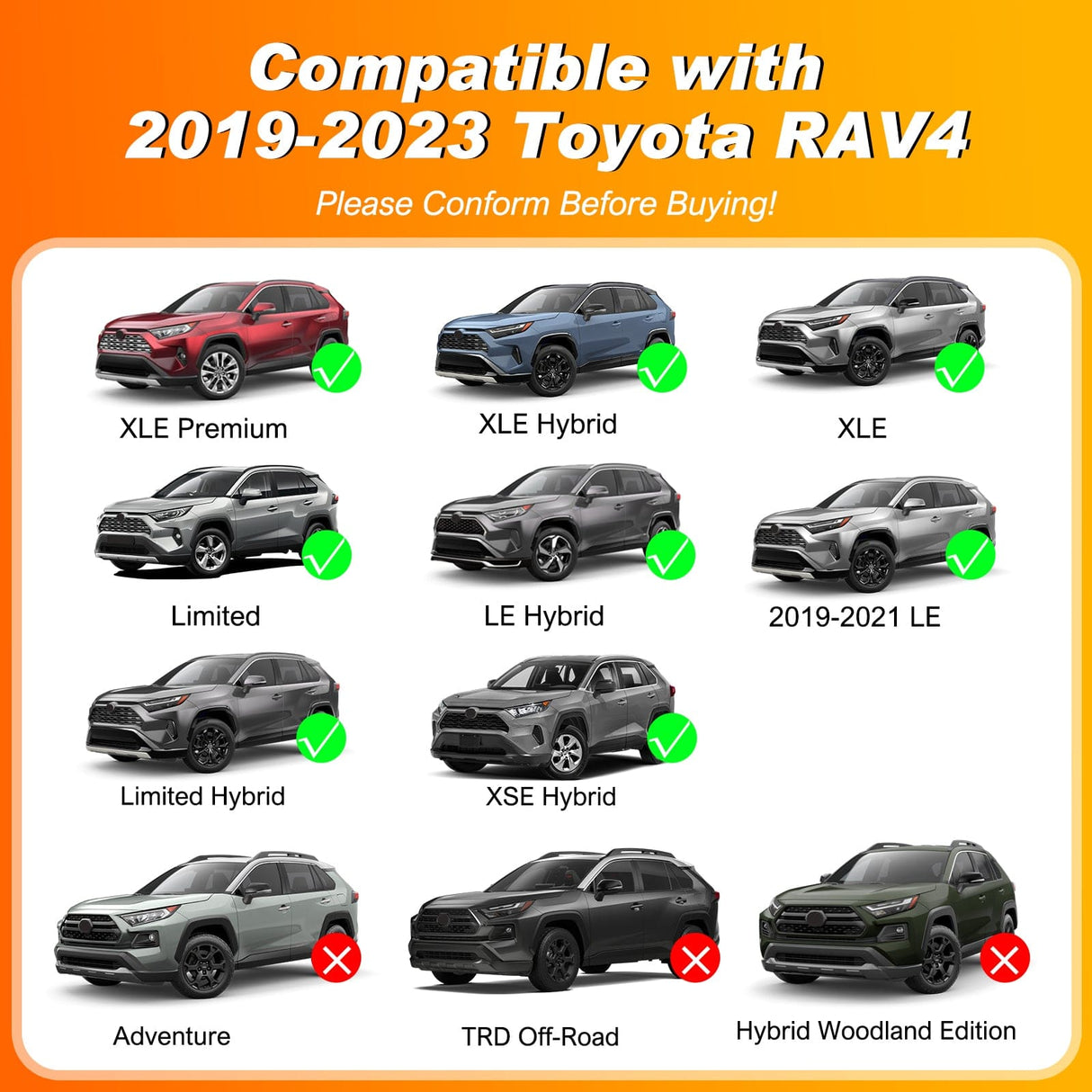 Roof Rack 2019 2020 2021 2022 2023 Toyota RAV4 Roof Rack Cross Bars Aluminum Anti-Theft Lock