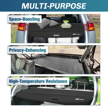 Trunk Cargo Cover Trunk Cargo Cover with Storage Net for Toyota RAV4 Accessories 2013-2018