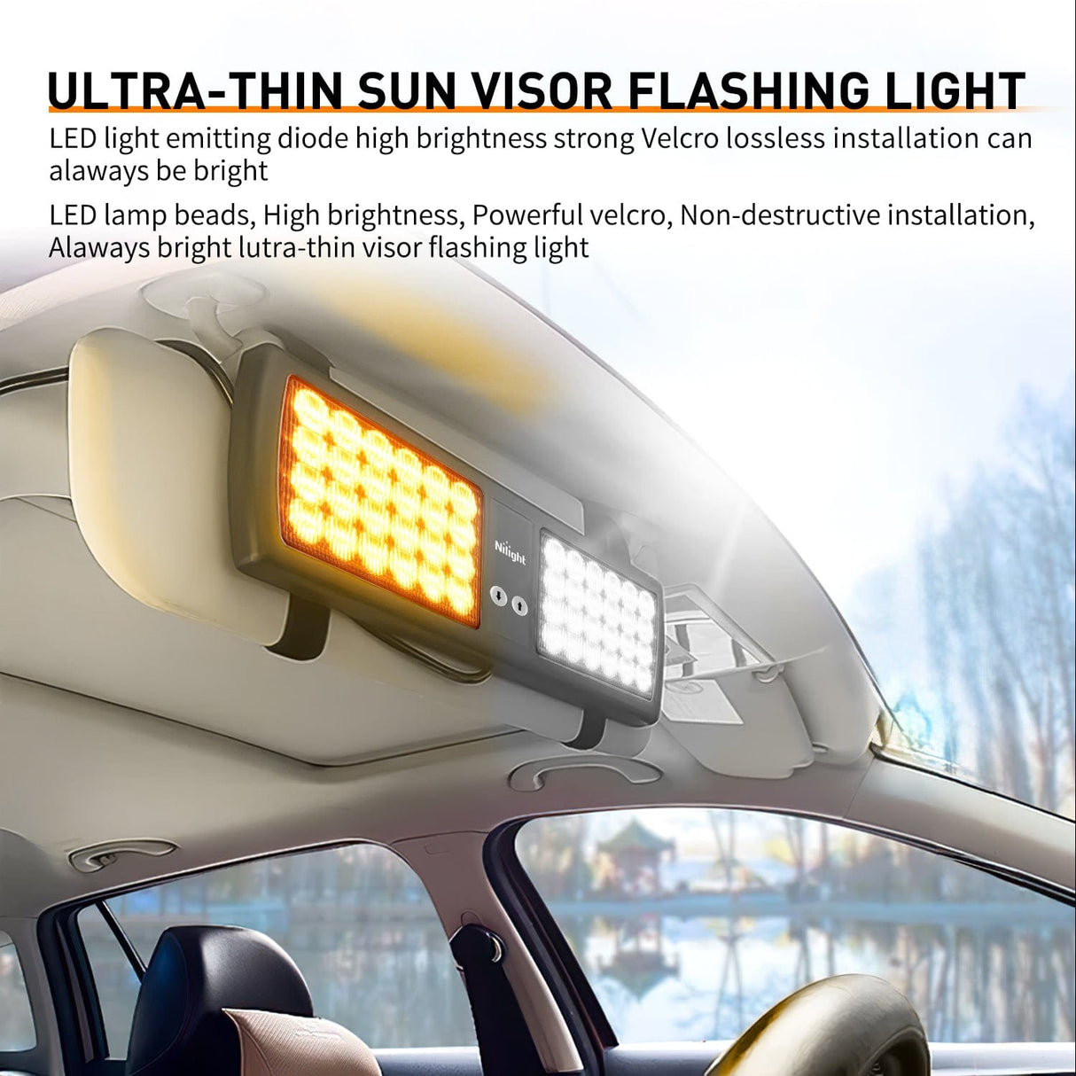 led strobe light 48 LED Amber White Emergency Warning Strobe Lights