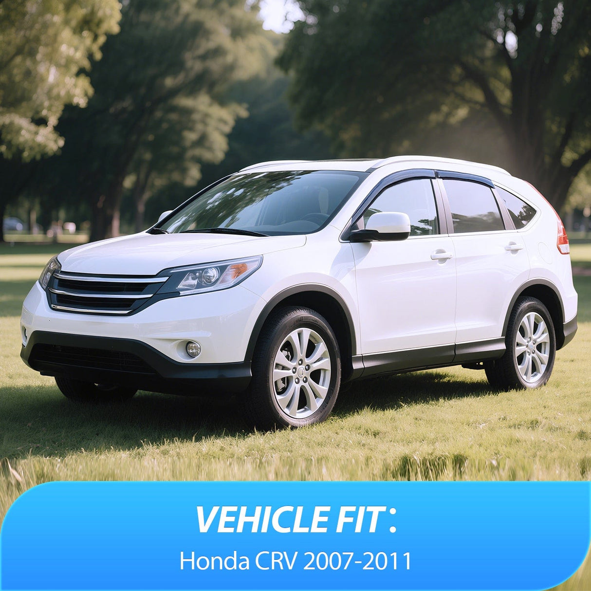 Rain Guards Window Visors for Honda CR-V(CRV) 2007 2008 2009 2010 2011, Out-Channel Window Wind Deflectors Rain Guards -4PCS