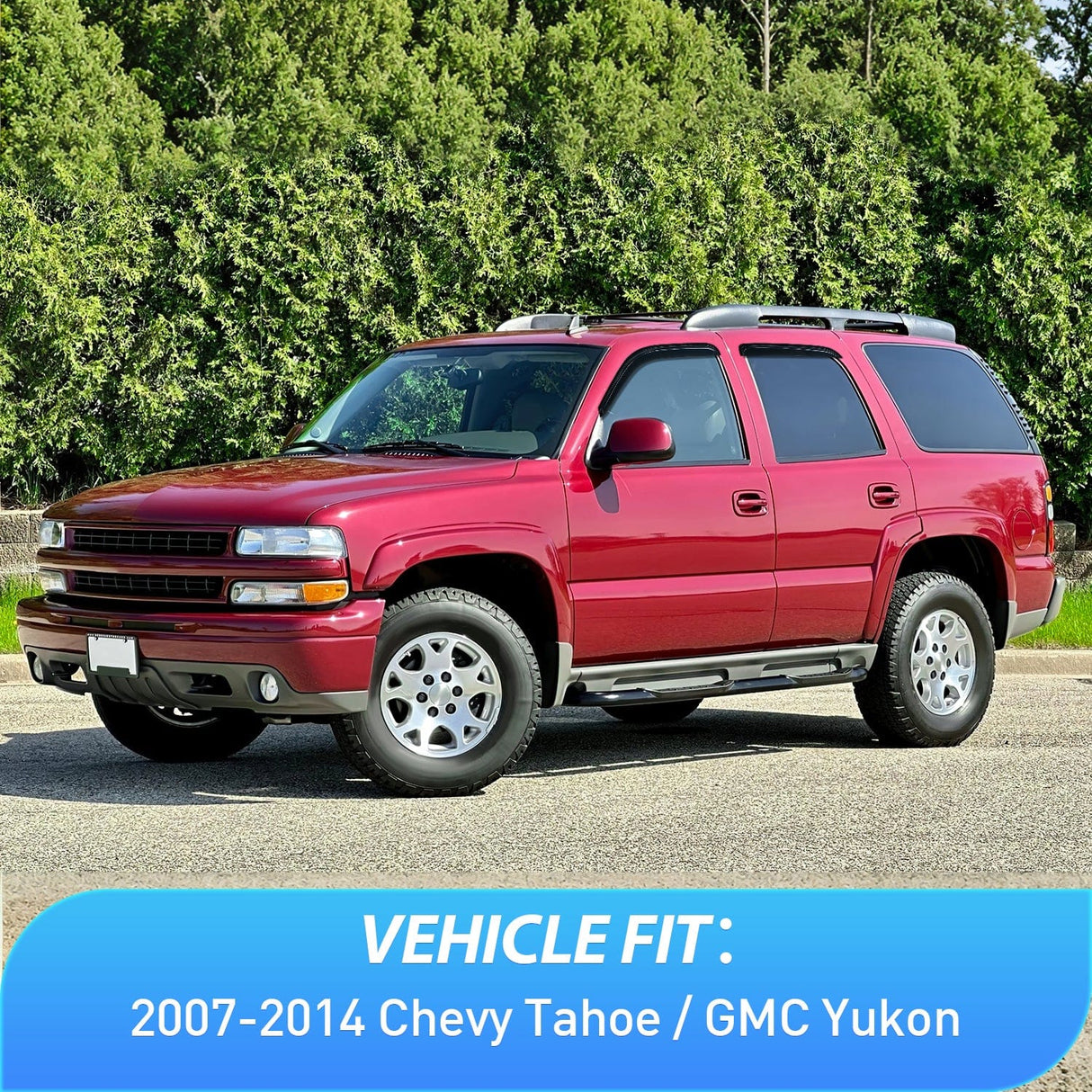 Rain Guards Rain Guards for Chevy Tahoe/GMC Yukon 2000 2001 2002 2003 2004 2005 2006, Out-Channel Window Visors Vent Wind Deflectors-4PCS