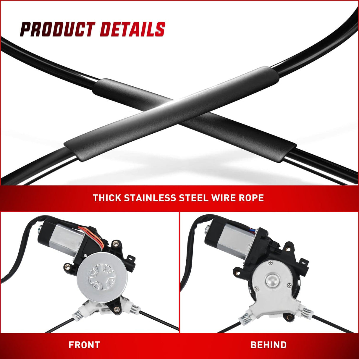 Window Regulator Power Window Regulator with Motor Assembly Replacement for Honda Pilot 2003 2004 2005 2006 2007 2008, Front Driver Side, 748-129