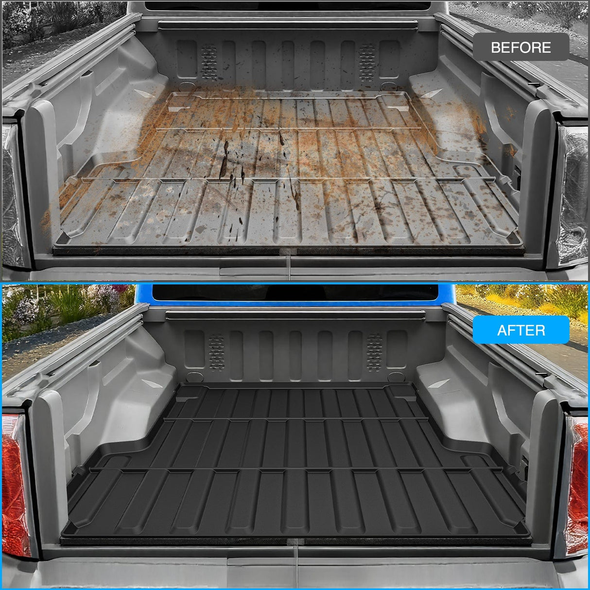 Truck Bed Mat 5 FT Rubber Short Trunk Bed for 2020 2021 2022 2023 2024 2025 Jeep Gladiator JT, TPE Heavy-Duty Pick-up Bed Liner for Gladiator 2020 2021 2022 2023 2024 2025 Accessories, Anti-Slip Texture, All Weather Protection