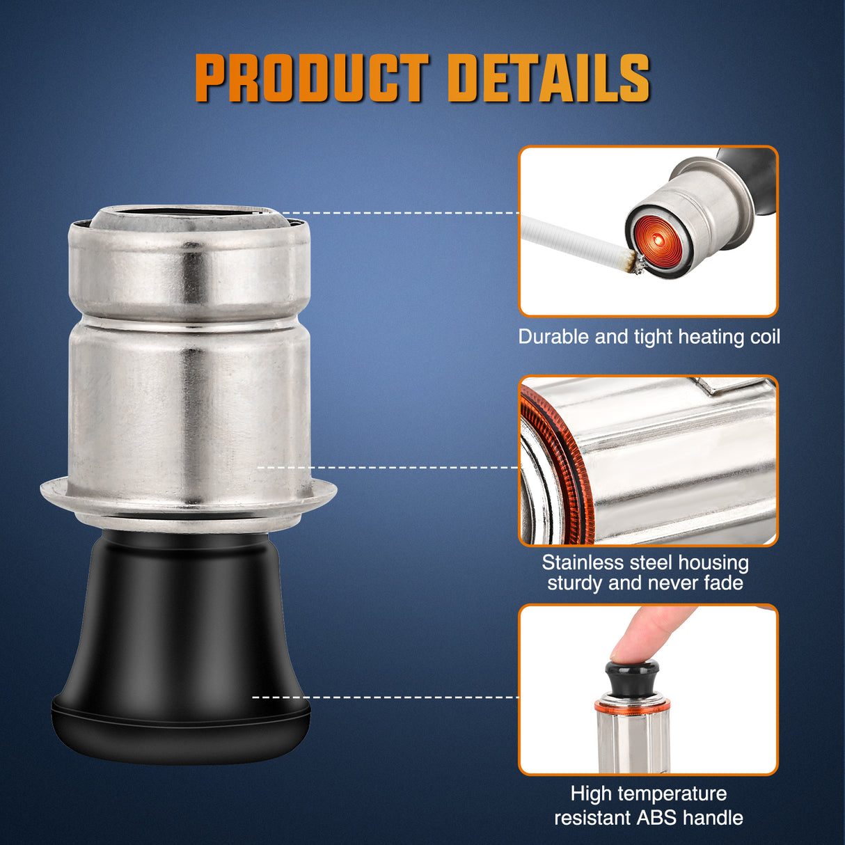 Nilight 12V Cigarette Lighter Car Replacement Socket with Terminals Wires Built-in Fuse auto cigarette lighter adapter push button car accessory replacement plug for Car Truck RV ATV UTV Marine Boat