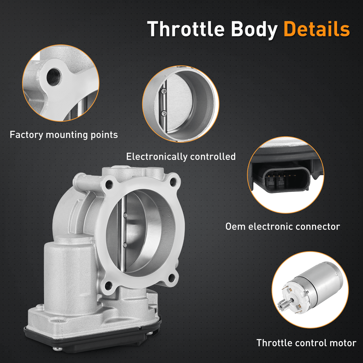 Electronic Throttle Body Electronic Throttle Body 977-593 fits for Ford Lincoln - for Ford F-150 2011 2012 2013 2014 2015 2016, Expedition 2015-2017, Transit-150 250 350 HD 2015-2020, for Lincoln Navigator 2015-2017