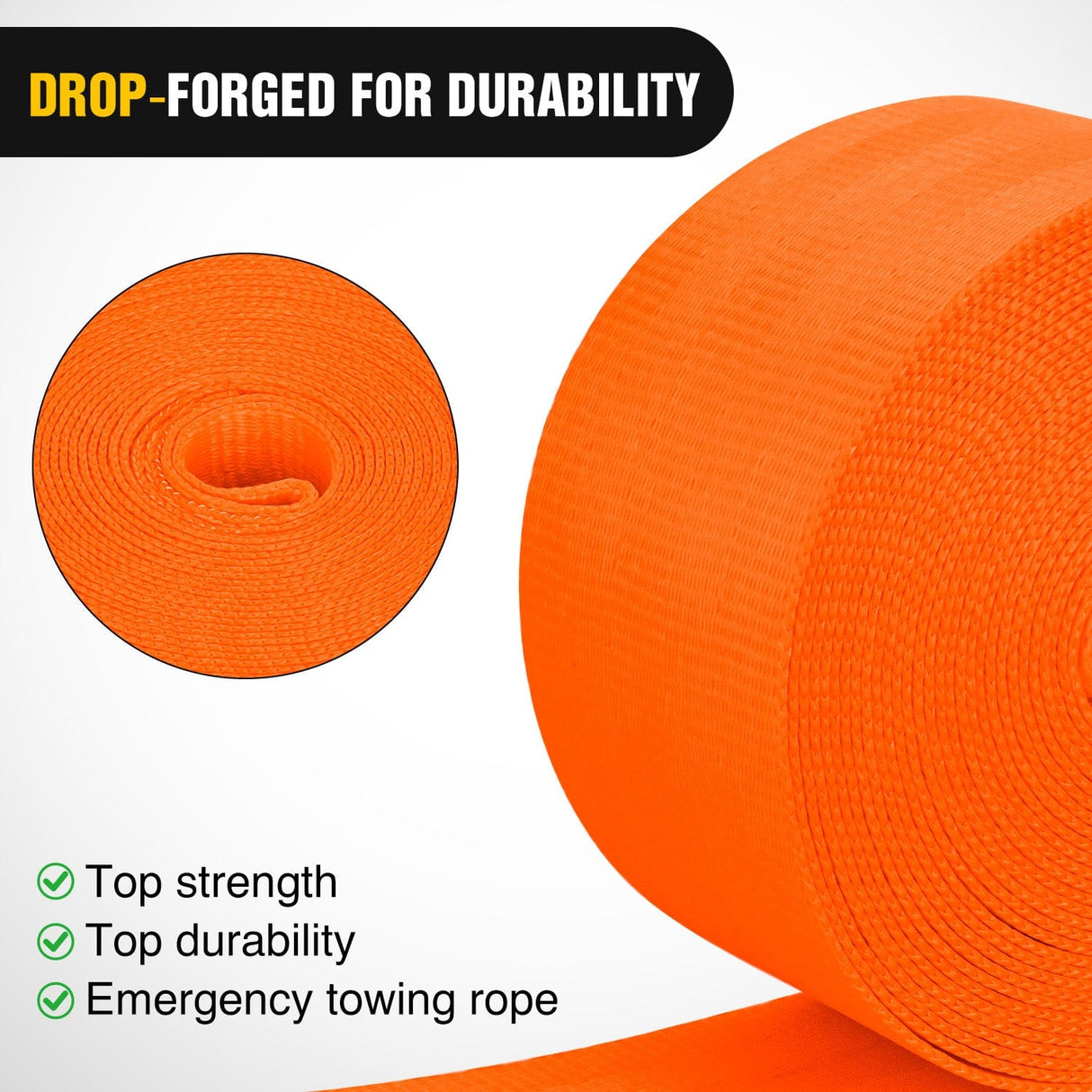 Tie Down Straps Boat Trailer Winch Strap 2 x 20Inch With Steel Hook 500 LBS Break Strength Winch Strap For Pontoon, Jet Ski, Fishing Boat