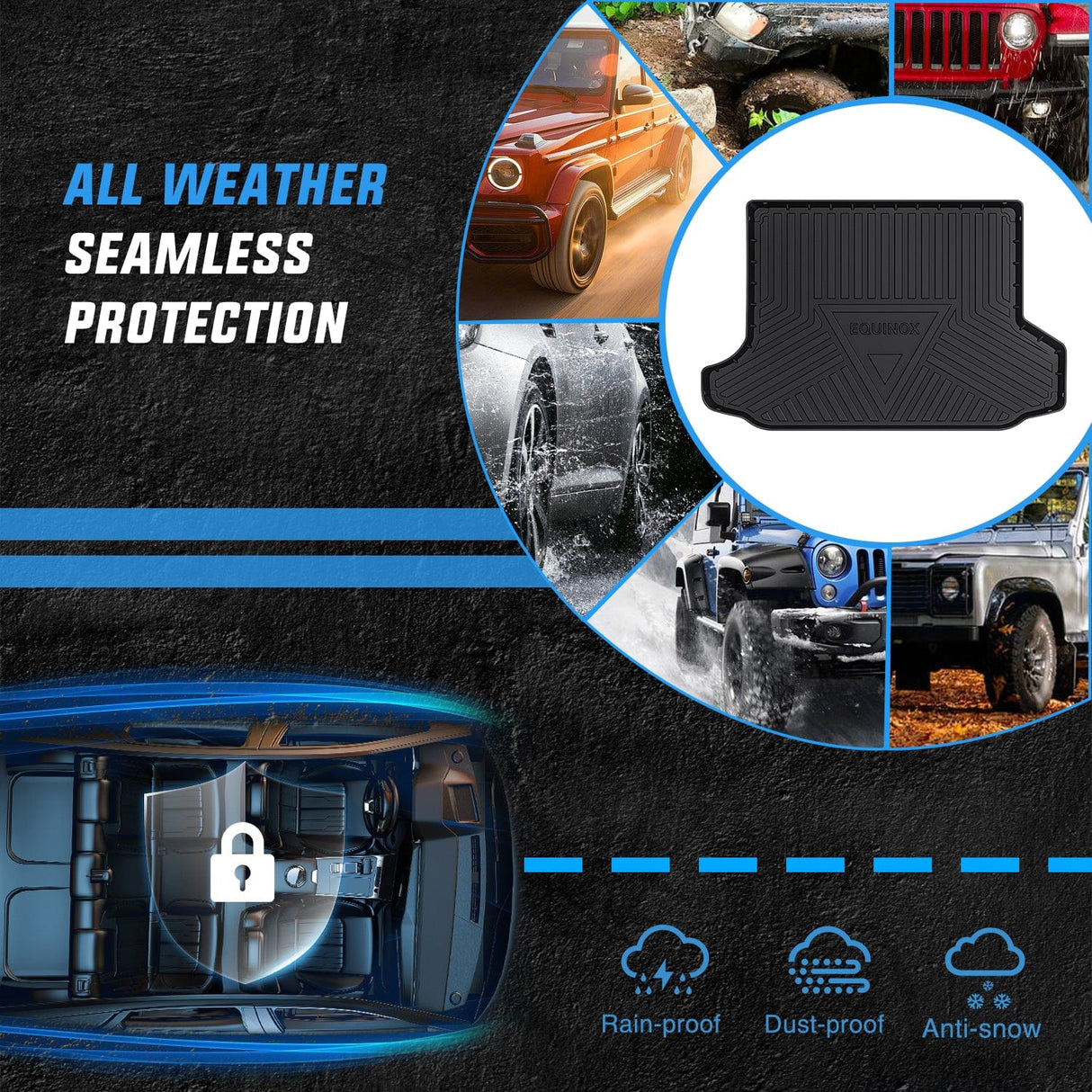 Cargo Mats 2018 2019 2020 2021 2022 2023 2024 Chevy Equinox GMC Terrain Cargo Mats