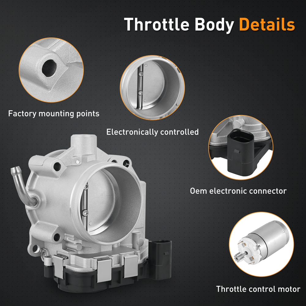 Electronic Throttle Body Electronic Throttle Body fits for Volkswagen Vehicles - Volkswagen Beetle Jetta 2007 2008 2009-2014, Golf 2010-2014, Passat 2012 2013 2014, Rabbit 2006 2007 2008 2009, # 07K-133-062A SKTB1303