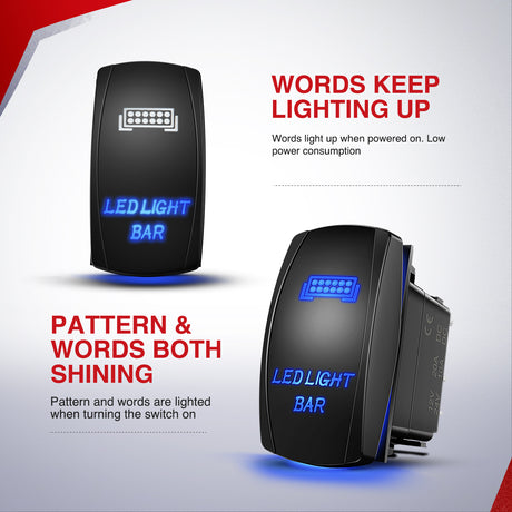 Nilight Wiring Harness Kit Nylon 12 AWG 1 Lead 12V 5Pin Rocker Switch Laser On Off Power Relay Blade Fuse for LED Light Bar Off Road Lights on Cars Jeep Boat Trucks