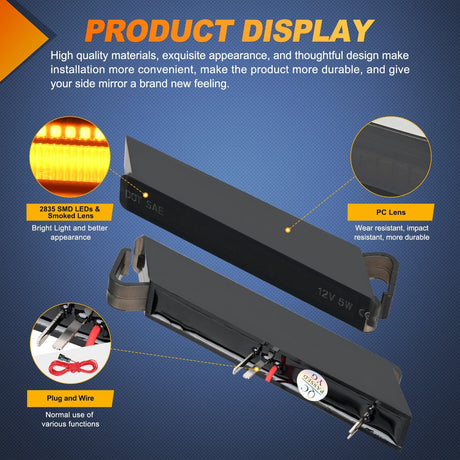 Signal Light Side Mirror Marker Light for 1997-2007 Ford Expedition 2004 2005 2006 2007 2008 2009 2010 2011 2012 2013 2014 Ford F150 2010 2011 2012 2013 2014 Ford Raptor 2006-2008 Lincoln Mark LT