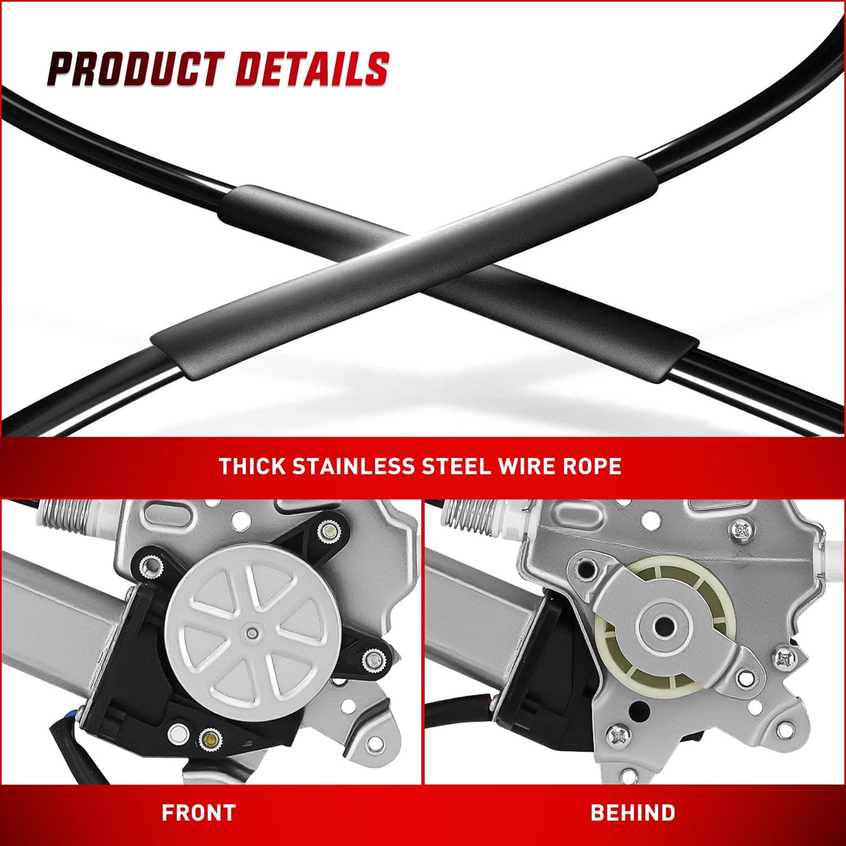 Window Regulator Front Passenger Window Regulator with Motor, Compatible with Nissan Frontier 2005 2006 2007 2008 2009 2010 2011 2012 2013 2014 2015, Power Window Lift Motor Assembly, 741-349