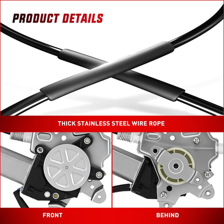 Window Regulator Front Passenger Window Regulator with Motor, Compatible with Nissan Frontier 2005 2006 2007 2008 2009 2010 2011 2012 2013 2014 2015, Power Window Lift Motor Assembly, 741-349