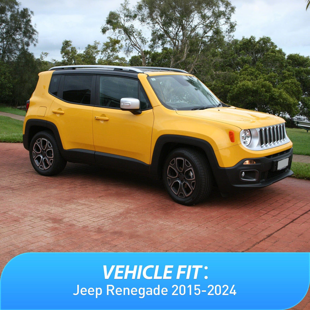 Rain Guards Rain Guards for Jeep Renegade 2015 2016 2017 2018 2019 2020 2021 2022 2023 2024, Window Wind Deflectors Vent Visors, Tape on-4PCS