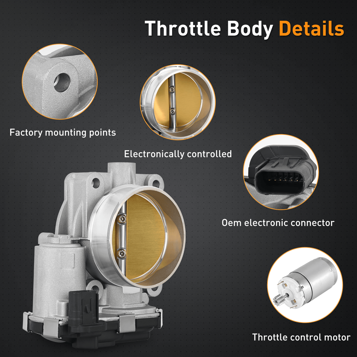 Electronic Throttle Body Electronic Throttle Body fits for Buick Cadillac Chevrolet GMC - for Buick Enclave Regal Cadillac ATS CTS SRX XTS Chevy Camaro Caprice Impala Colorado Equinox Traverse GMC Canyon Acadia