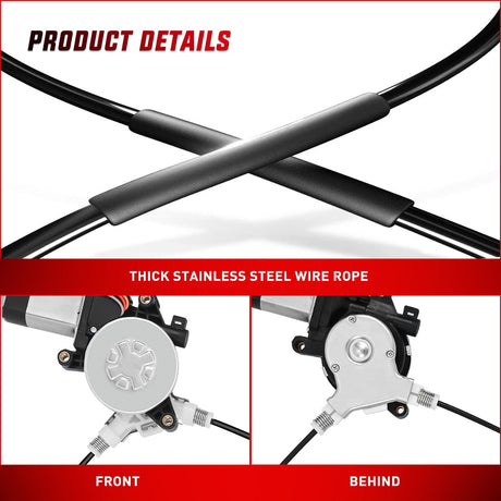 Window Regulator Power Window Regulator with Motor Assembly Replacement for Honda CR-V 2002 2003 2004 2005 2006, Front Driver Side, 741-302