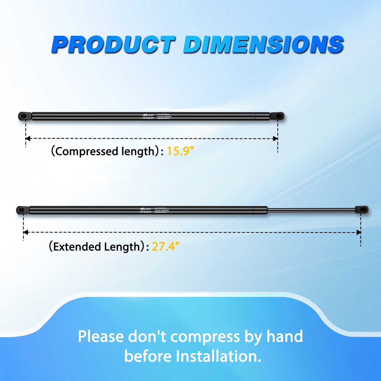 Lift Supports 2 PCS Lift Support Struts Replacement for Toyota Camry 2007 2008 2009 2010 2011 Front Hood Gas Springs Shock Rods