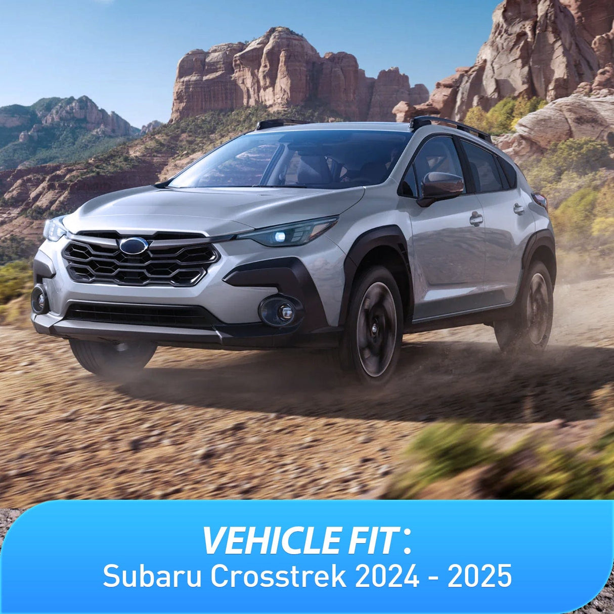 Rain Guards Window Visors for Subaru Crosstrek 2024 2025, Out-Channel Window Wind Deflectors Rain Guards -4PCS