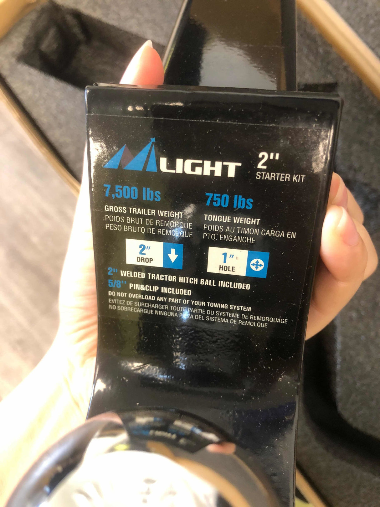 Fusion Trailer Hitch Mount with 2 Inch Trailer Ball 5/8 Inch Hitch Pin Clip 2 Inch Drop (25% OFF Final Checkout)