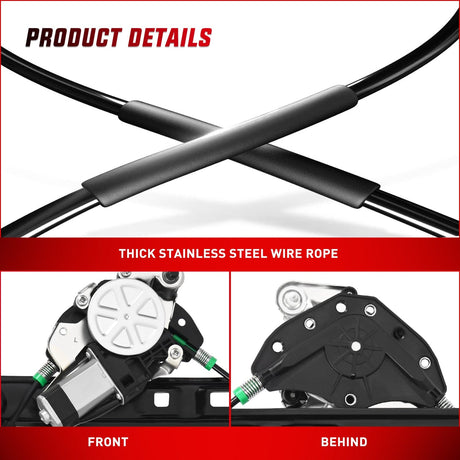 Window Regulator 741-484 Power Window Regulator/Motor Front Driver Side Compatible with BMW E46 325i 328i 330i 1999 2000 2001 2002 2003 2004 2005 Sedan