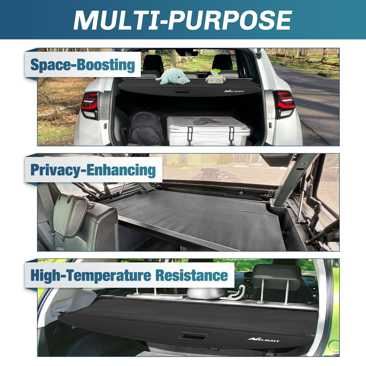 Trunk Cargo Cover 2017 2018 2019 2020 2021 2022 Kia Sportage Accessories Retractable Trunk Cargo Cover With Trunk Storage Net