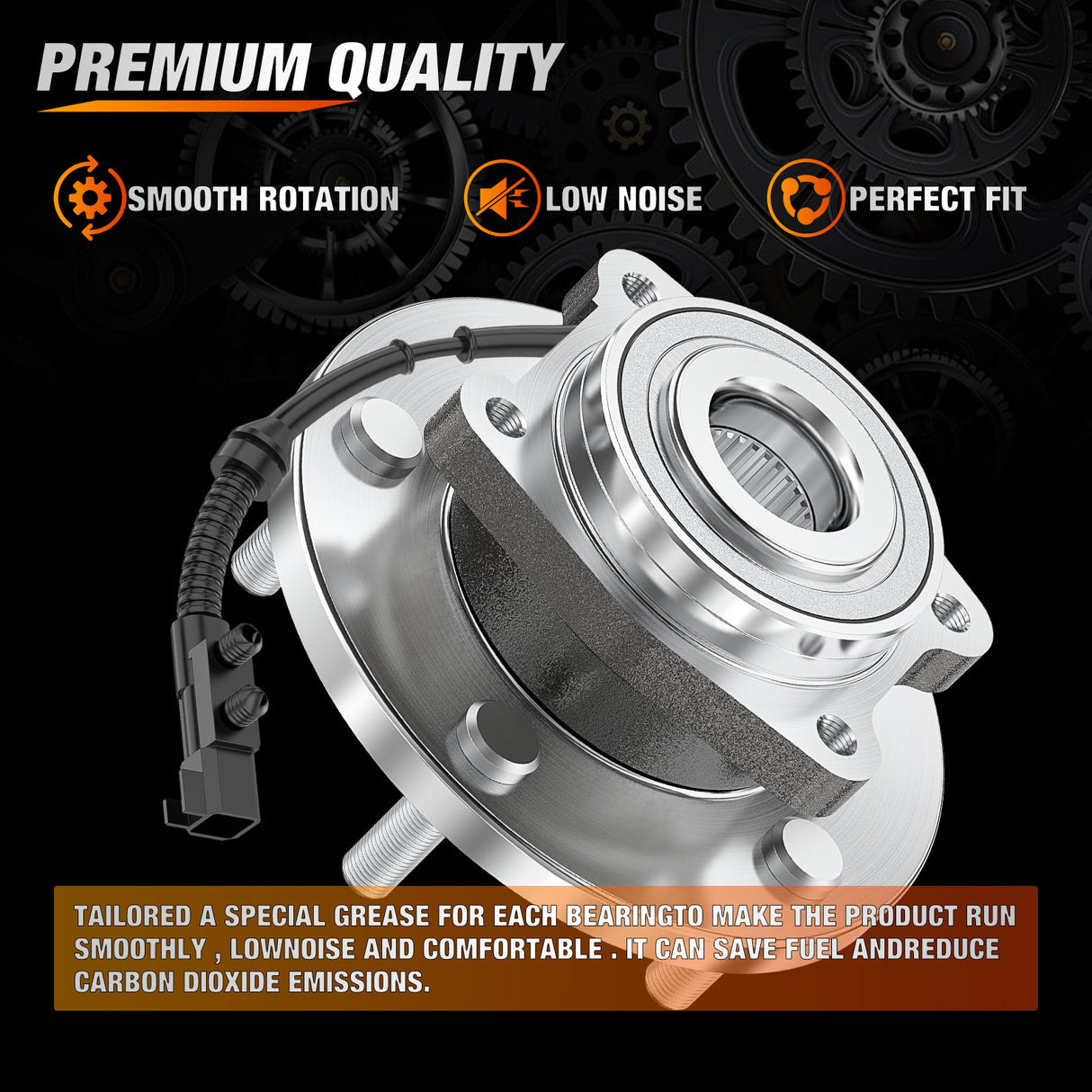 Nilight Front Wheel Hub and Bearing Assembly for Dodge Grand Caravan Chrysler Town & Country 2008 2009 2010 2011 2012 2013 2014 2015 2016, Volkswagen Routan 2009-2014 with ABS&5-Lug, OEM 513273