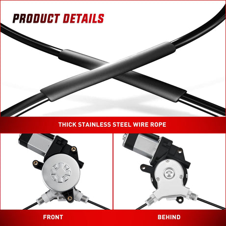 Window Regulator Power Window Regulator with Motor Assembly Replacement for Honda Pilot 2003 2004 2005 2006 2007 2008, Front Passenger Side, 748-130