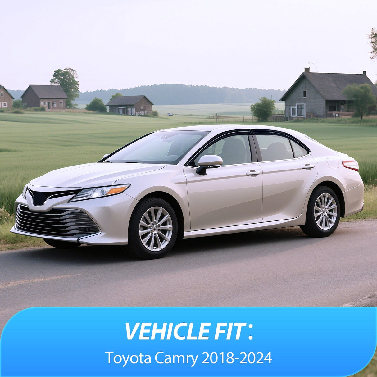 Rain Guards Window Rain Guards for Toyota Camry 2018 2019 2020 2021 2022 2023 2024, Out-Channel Window Visors Vent Wind Deflectors-4PCS