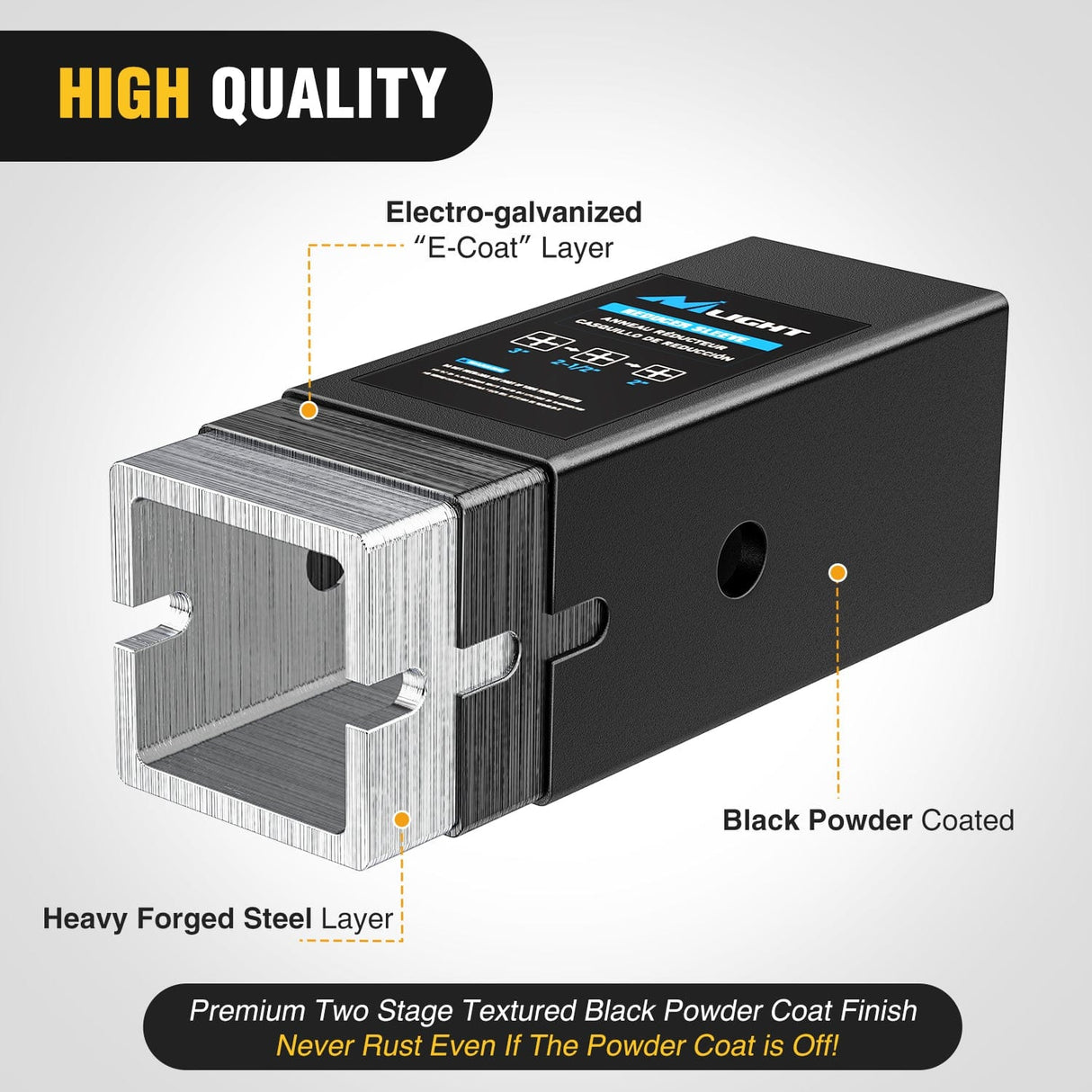 Trailer Hitch Trailer Hitch Receiver Adapter Reducer Extender Converter Sleeve Set 3 to 2-1/2 or 2-Inch and 2-1/2" to 2" Receiver Hitches Towing Accessories for RV Truck Bike Rack and Cargo Carriers