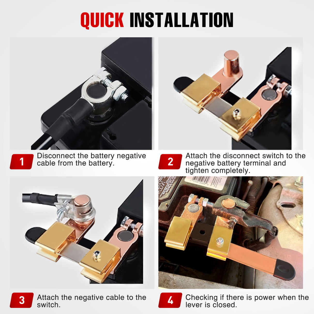 Nilight Top & Side Post Adjustable Knife Blade Master Kill Switch 12V 24V 250A Battery Negative Disconnect Shut Off Kill Power Isolator for Car Truck Marine RV Vehicle and Electrical Equipment