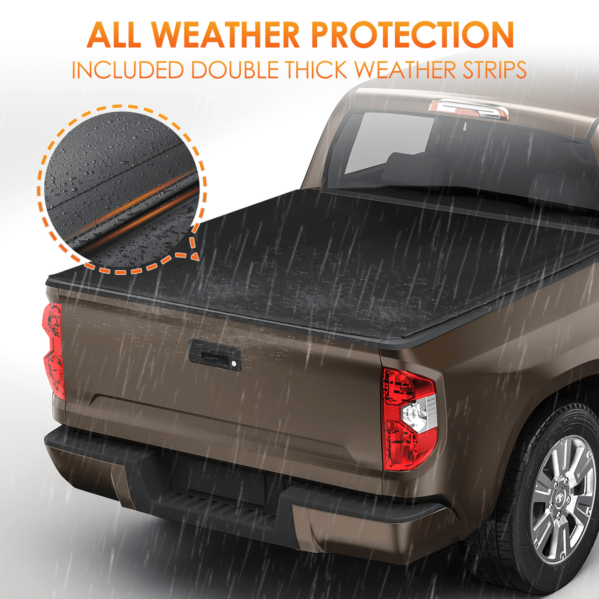 Trunk Bed Cover 2014 2015 2016 2017 2018 2019 2020 2021 Toyota Tundra 5.5ft Soft Roll Up Truck Tonneau Cover