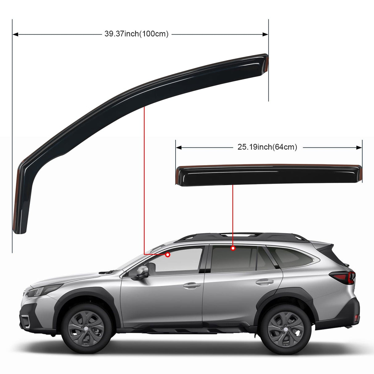 Rain Guards Window Rain Guards for Outback 2020 2021 2022 2023 Window Deflectors, Vent Window Visors-4 Pieces