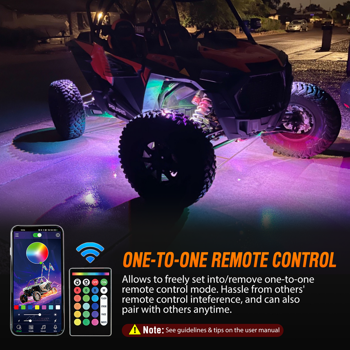 Nilight RGB LED Rock Lights Kit 12 Pods Underglow Multicolor Neon Pod with Remote & Bluetooth App Control DIY Flashing Music Mode Wheel Well Light for Truck ATV UTV RZR SUV