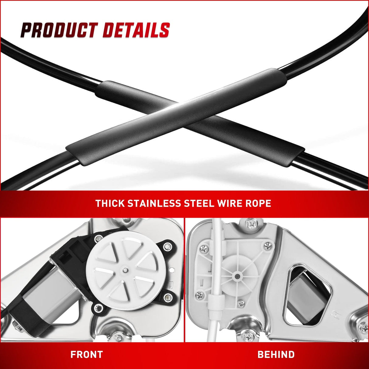 Window Regulator 741-527 Power Window Regulator/Motor Front Passenger Side Compatible with Jeep Liberty KJ 2002 2003 2004 2005 2006,Front Right Side