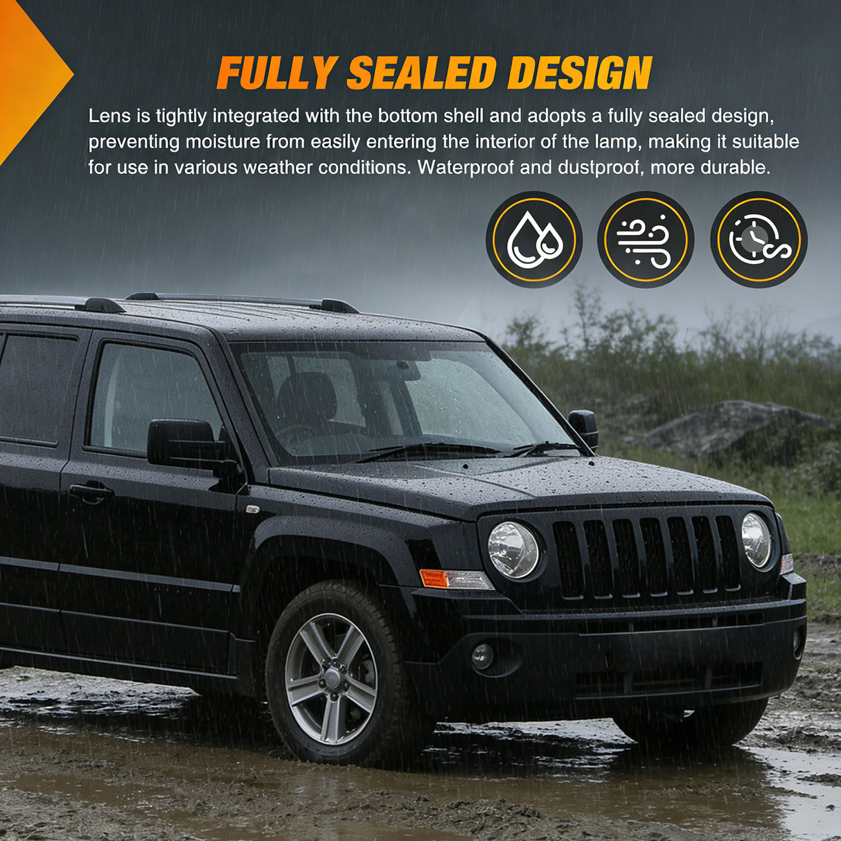 Motor Vehicle Lighting 2007-2017 Jeep Patriot Front Turn Signals Light Clear Amber Passenger Side