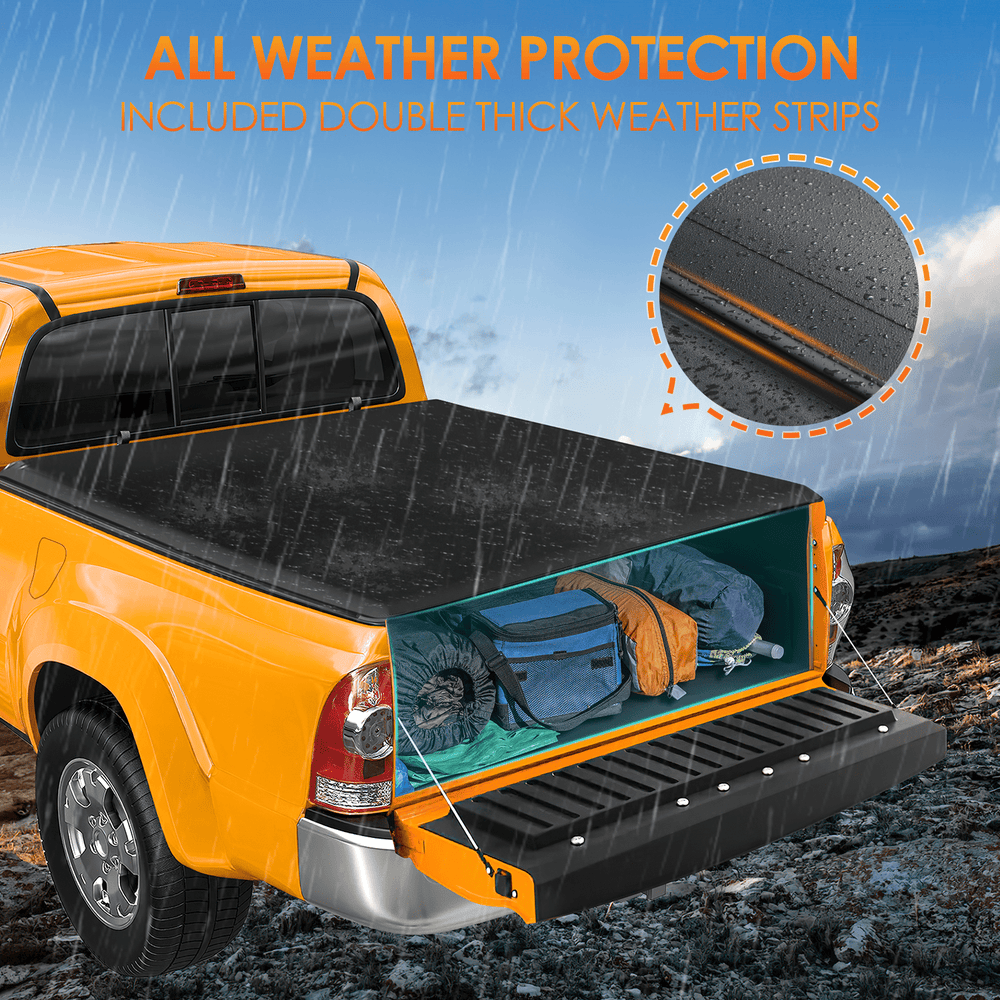 Truck Bed Cover 5ft Soft Roll Up Truck Bed Cover for Toyota Tacoma 2005 2006 2007 2008 2009 2010 2011 2012 2013 2014 2015