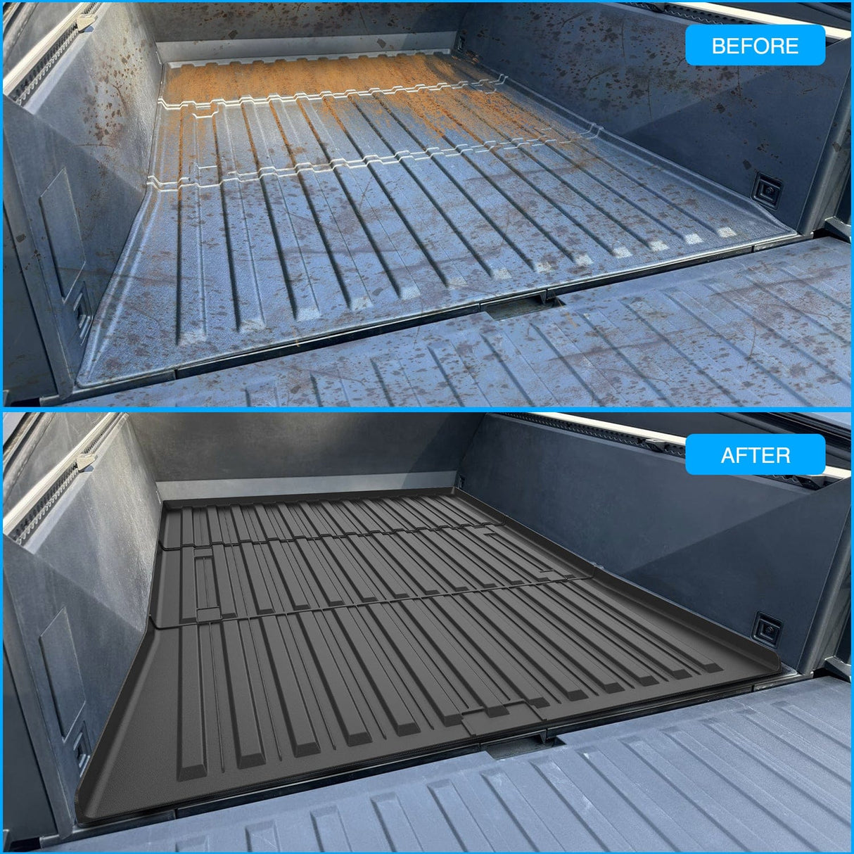 trunk Truck Bed Mat for Tesla Sybertruck 2023 2024 2025 6FT, 3D Anti-Slip, Thick and Durable, All Weather Custom Fit TPE Trunk Bed Liner