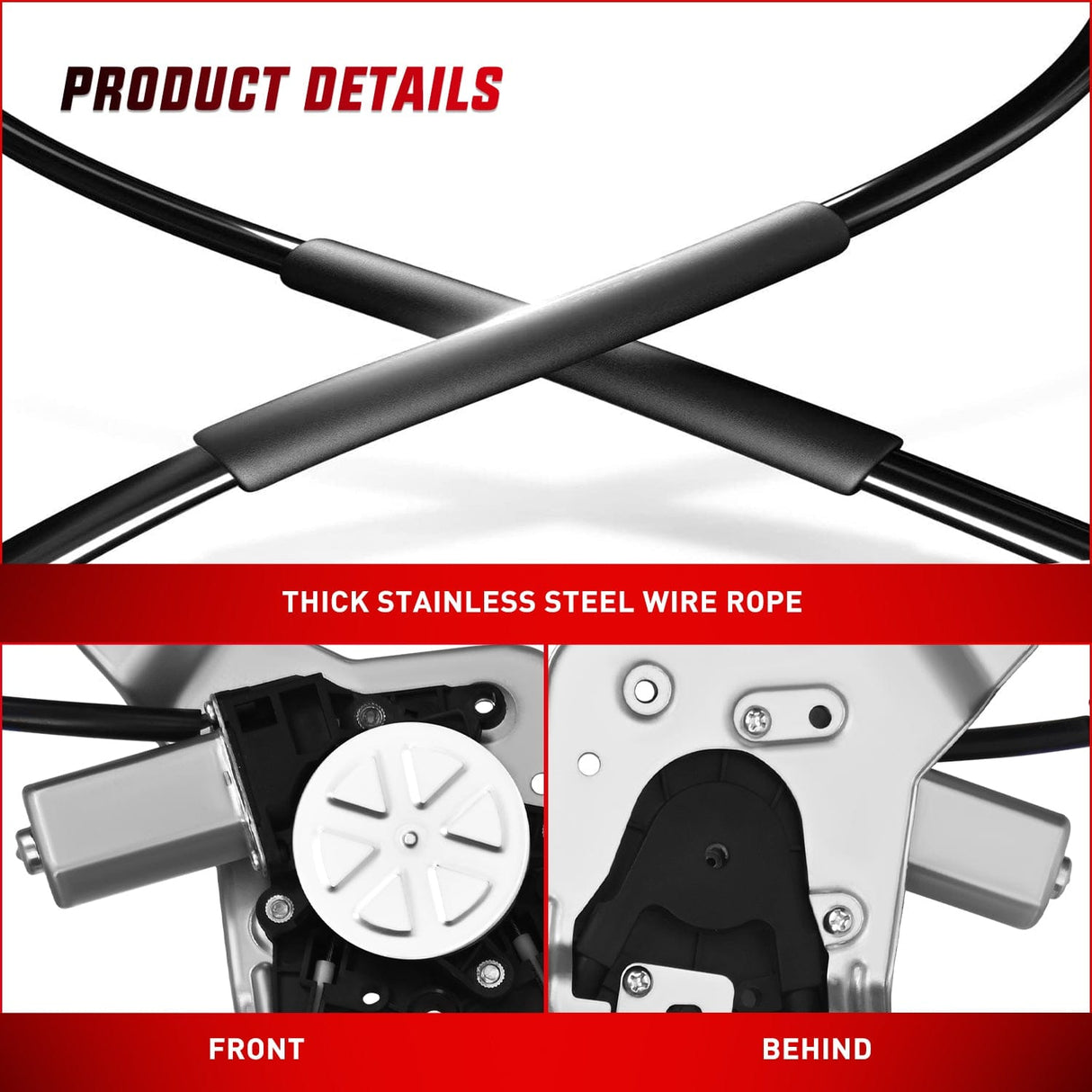 Window Regulator 741-579 Window Regulator and Motor Rear Passenger Side Compatible with Cadillac Escalade/Chevy Avalanche/Silverado/GMC Sierra Yukon 1500 2500 3500 2000 2001 2002 2003 2004 2005 2006 2007