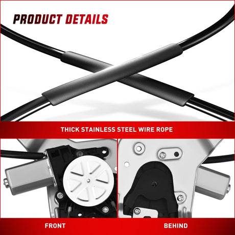 Window Regulator 741-579 Window Regulator and Motor Rear Passenger Side Compatible with Cadillac Escalade/Chevy Avalanche/Silverado/GMC Sierra Yukon 1500 2500 3500 2000 2001 2002 2003 2004 2005 2006 2007