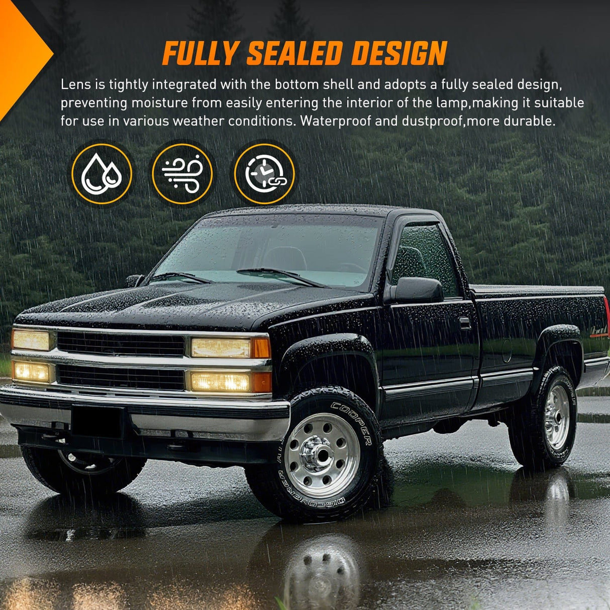 Headlight Assembly Headlight Assembly Compatible with 1988 1989 1990 1991 1992 1993 1994 1995 1996 1997 1998 Chevrolet GMC C10 C/K 1988-1999 Silverado Suburban Sierra Blazer Tahoe Yukon Smoke Lens Bumper Lights