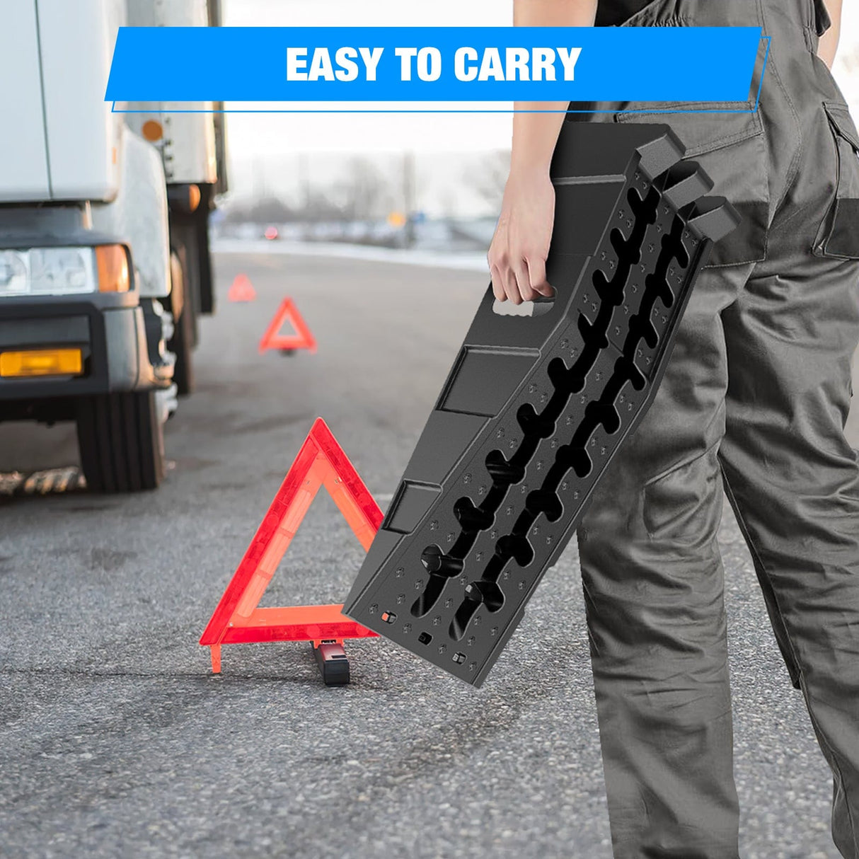 Curb Ramp 6.7Inch Lift Heavy Duty Truck Ramps 12000lb Capacity Portable Service Ramps