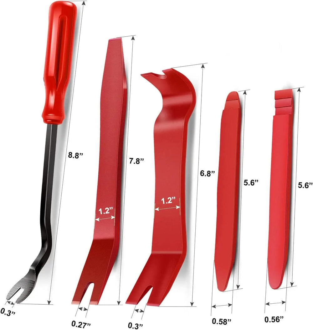 Vehicle Parts & Accessories 5 Pcs Auto Trim Removal Tool Set Red