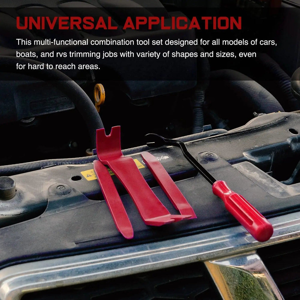 Vehicle Parts & Accessories 5 Pcs Auto Trim Removal Tool Set Red