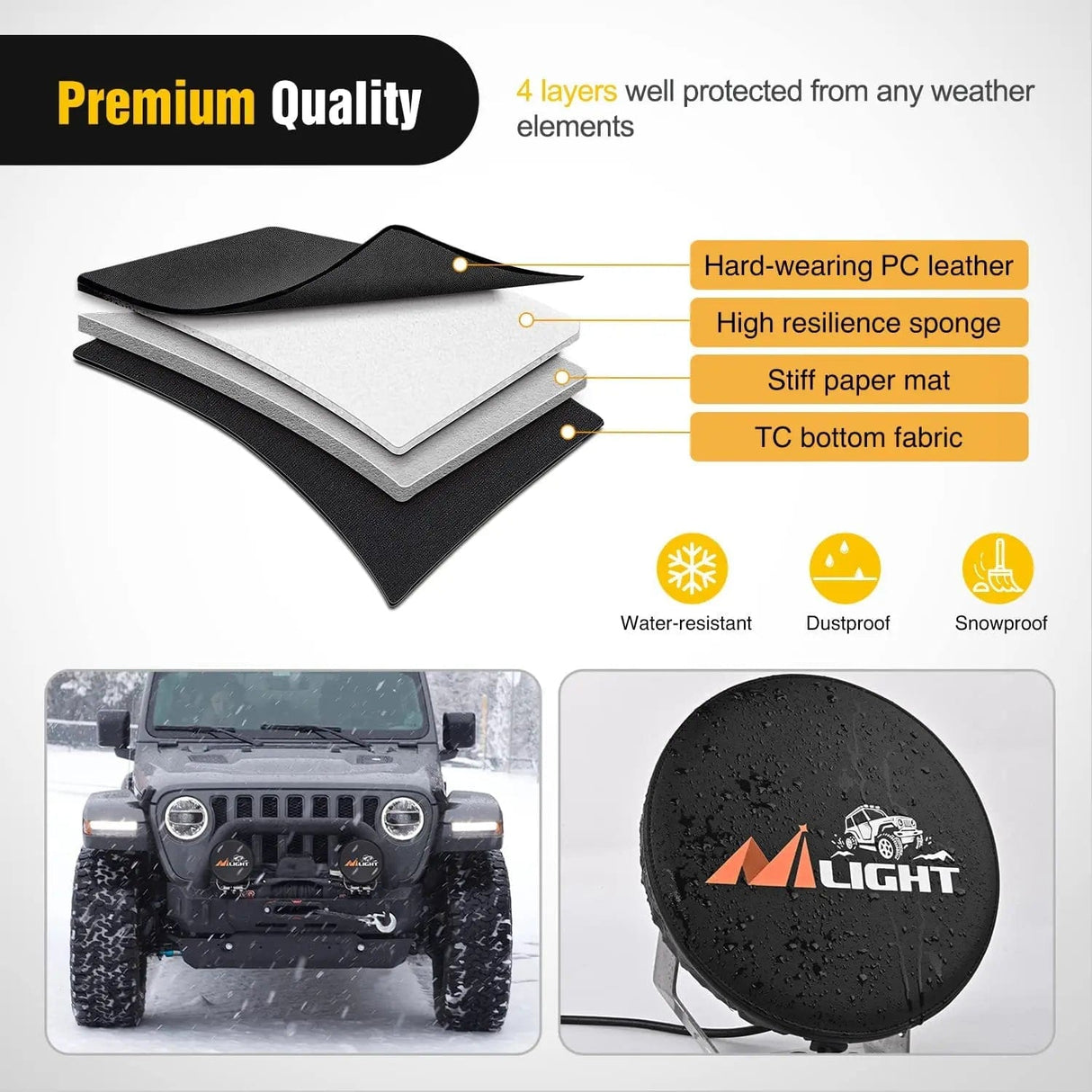 light cover 5.75 Inch Round Offroad Driving Pod Light Cover Type A